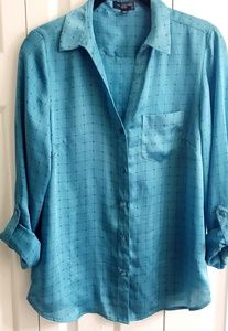 EUC The Limited teal Ashton button down S